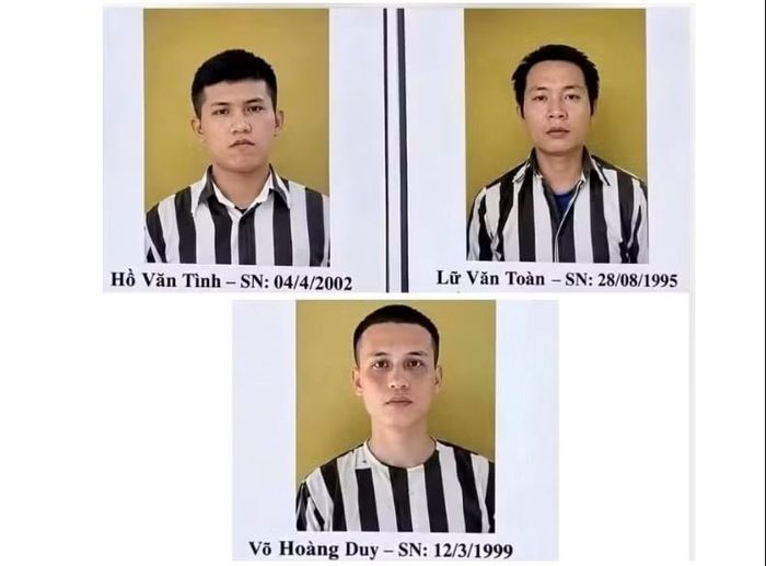 Các phạm nhân Hồ Văn Tình, Võ Hoàng Duy và Lữ Văn Toàn vẫn đang lẩn trốn.