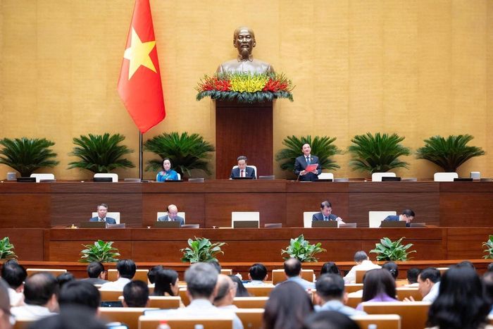 Quốc hội thảo luận tại hội trường về dự thảo Bộ luật Hình sự (sửa đổi). Ảnh: Cổng TTĐT Quốc hội