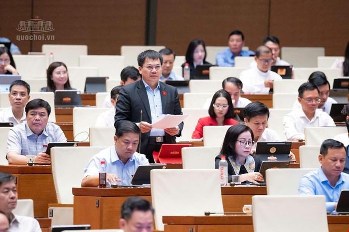 Đại biểu Dương Khắc Mai (Đoàn Lâm Đồng) phát biểu. Ảnh: quochoi.vn