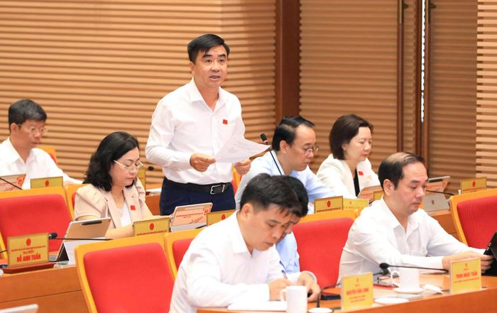 Đại biểu Võ Đăng Dũng (Tổ đại biểu số 7) phát biểu thảo luận. Ảnh: Thành Thái Hùng