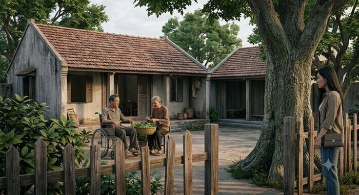 Huyền không đủ can đảm bước vào. Cô đứng ngoài cổng rất lâu, nghe hai người nhắc đến con trai bằng giọng đầy tự hào. Ảnh minh họa