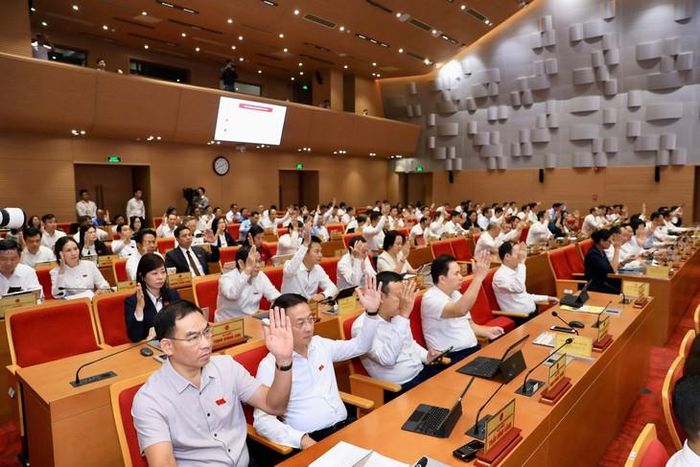 Các đại biểu HĐND TP Hà Nội tham dự kỳ họp. Ảnh: HĐND TP Hà Nội
