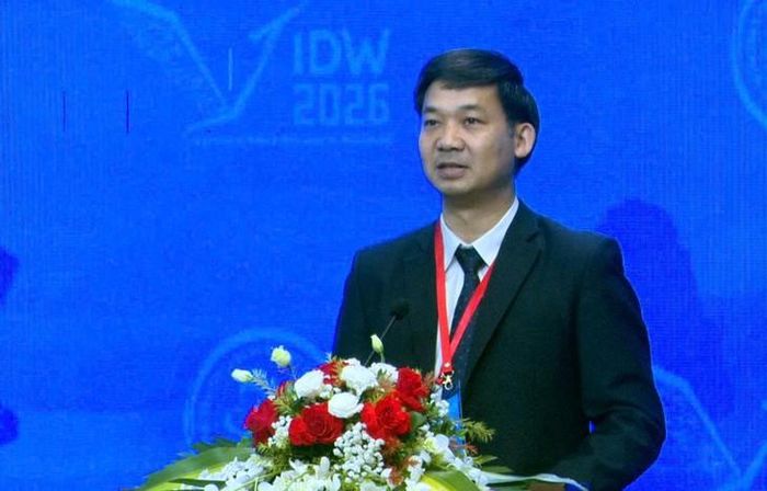 Phó Chủ tịch UBND thành phố Quảng Ninh Nguyễn Văn Công phát biểu tại sự kiện. Ảnh: Tiến Sinh