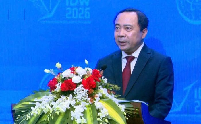 Bộ trưởng Bộ Khoa học và Công nghệ Vũ Hải Quân phát biểu tại sự kiện. Ảnh: Tiến Sinh