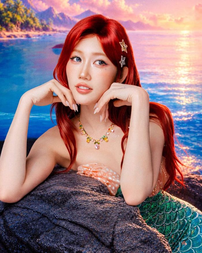 Rời xa thao trường, Thúy Ngân vào vai nàng tiên cá Mermaid xinh đẹp.