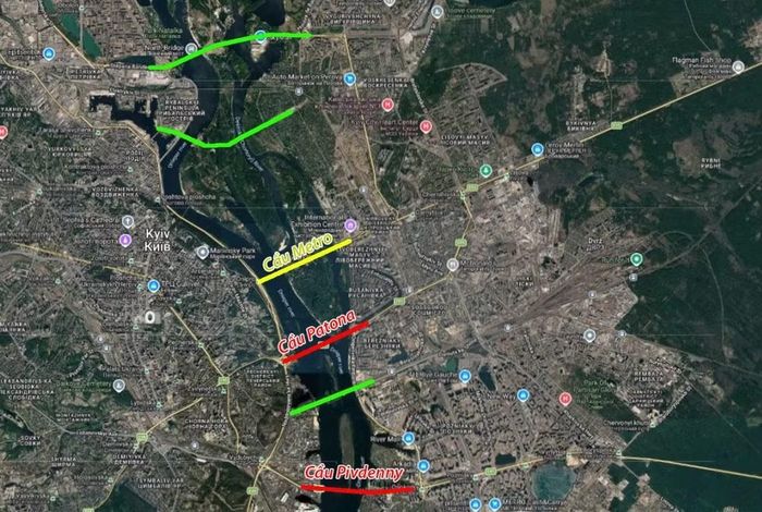 Giới chức Kiev cũng thảo luận phương án xây dựng thêm các tuyến vượt sông kết hợp đường dẫn, đồng thời xem xét biện pháp bảo vệ những công trình giao thông trọng yếu.
