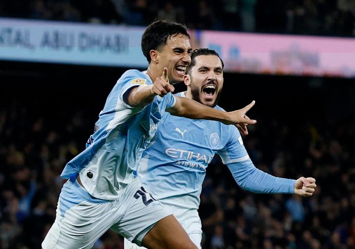 Man City nhọc nhằn đánh bại Brighton. Ảnh: Reuters.