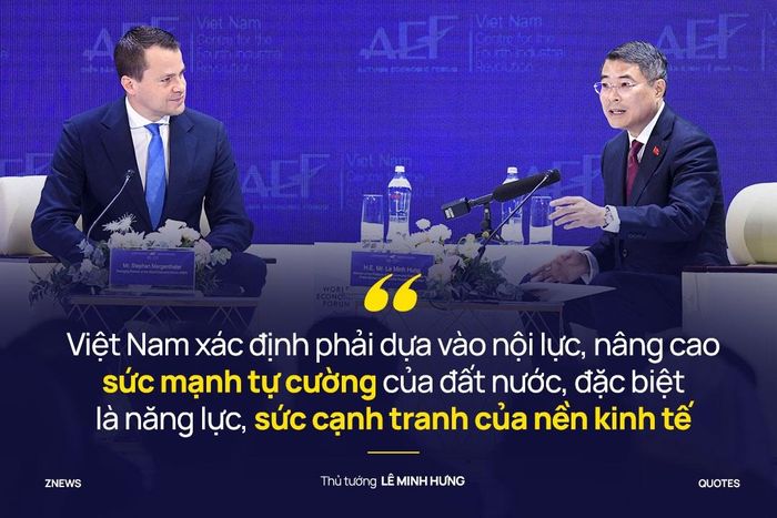 Để bảo đảm tự chủ chiến lược, Thủ tướng cho biết Việt Nam xác định phải dựa vào nội lực, nâng cao sức mạnh tự cường của đất nước, đặc biệt là năng lực, sức cạnh tranh của nền kinh tế. Lãnh đạo Chính phủ tin rằng khi Việt Nam có nền kinh tế phát triển nhanh, bền vững, ổn định vững chắc, chắc chắn sẽ tăng cường năng lực tự chủ, tự cường và càng đóng góp cho hòa bình, ổn định của khu vực và thế giới.