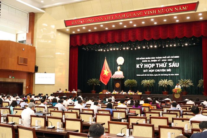Quang cảnh kỳ họp thứ 6 HĐND TP.HCM khóa XI sáng 29/10. Ảnh: Nguyên Nguyên.
