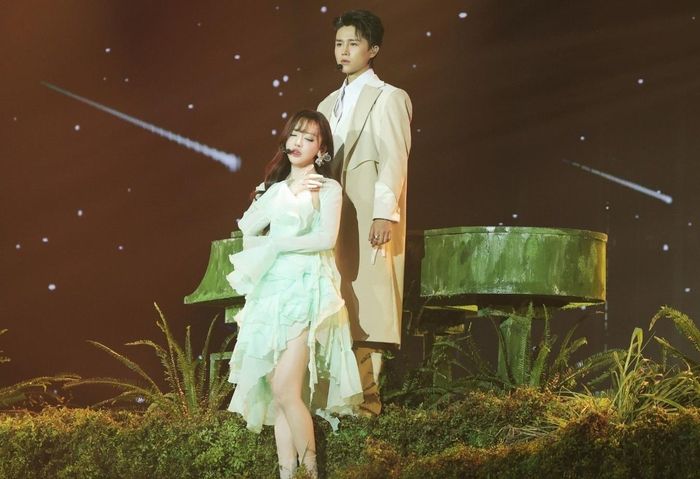  Gần đây, Bích Phương và Tăng Duy Tân liên tục đồng hành trong âm nhạc. Ảnh: Em xinh "say hi". 