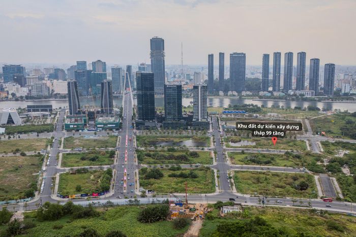  Tòa nhà Iconic VIFC 99 tầng dự kiến tọa lạc trên lô đất 1.K1.8.HH tại Khu đô thị mới Thủ Thiêm. Ảnh: Khương Nguyễn. 