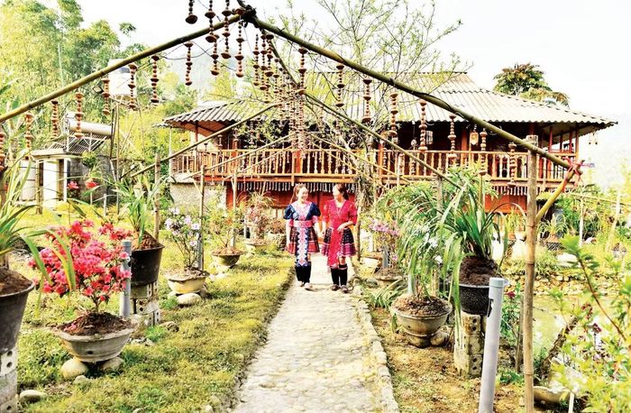 Bản làng du lịch cộng đồng Lao Chải 1, tỉnh Lai Châu. (Ảnh: NGUYỄN ĐĂNG)