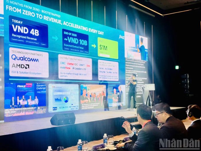 Ba startup có bài thuyết trình được Hội đồng đánh giá cao nhất sẽ được Ban tổ chức trao phần quà và hỗ trợ miễn phí không gian làm việc tại trụ sở NIPA (Nurikkum Square R&D Tower, Seoul, Hàn Quốc) trong năm 2027. (Ảnh: HNV)