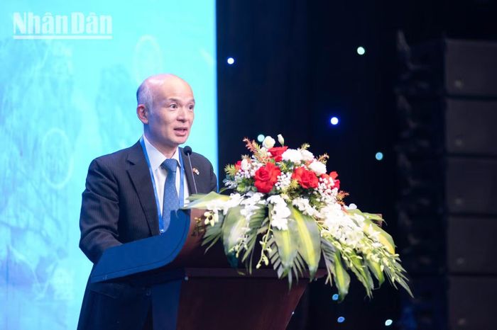 Cục trưởng Cục Quan hệ quốc tế thuộc Bộ Nội vụ và Truyền thông Nhật Bản Koizumi Hidechika đánh giá cao tầm quan trọng của cơ chế đối thoại song phương Việt Nam-Nhật Bản. (Ảnh: MINH DUY)