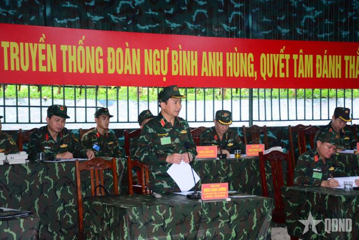 Trung tướng Đoàn Xuân Bường phát biểu.
