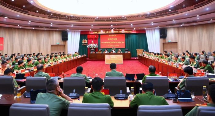 Hội nghị được tổ chức trực tiếp tại Hội trường Bộ Công an (Ảnh: Cổng TTĐT BCA)