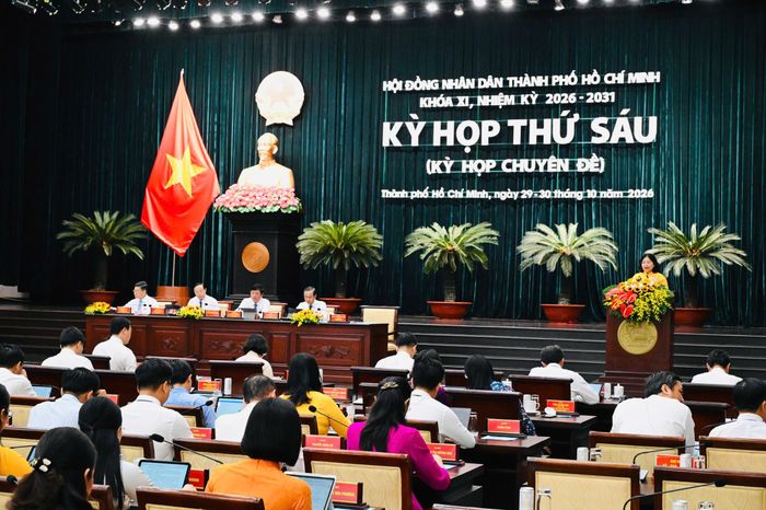 Phiên khai mạc kỳ họp thứ 6 HĐND TPHCM khóa XI. Ảnh: VIỆT DŨNG