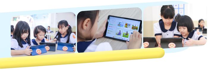  Học sinh lớp 2_1, Trường Tiểu học Nguyễn Bỉnh Khiêm (phường Sài Gòn, TPHCM) trong tiết học môn Tự nhiên và Xã hội có ứng dụng AI. Ảnh: HOÀNG TRIỀU 