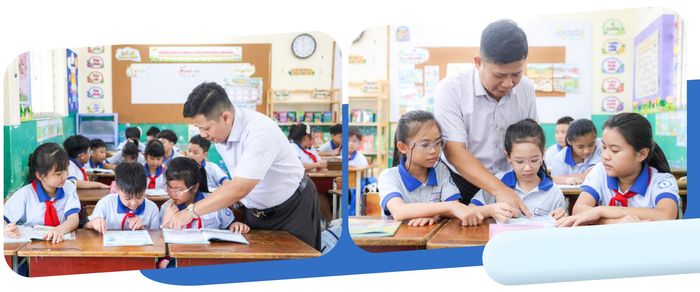  Học sinh trong tiết Toán lớp 4 Trường Tiểu học Trần Hưng Đạo (Phường Cầu Ông Lãnh, TPHCM). Ảnh: HOÀNG TRIỀU 