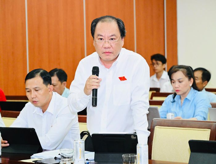  Đại biểu Nguyễn Hoài Nam nêu ý kiến. Ảnh: VIỆT DŨNG 