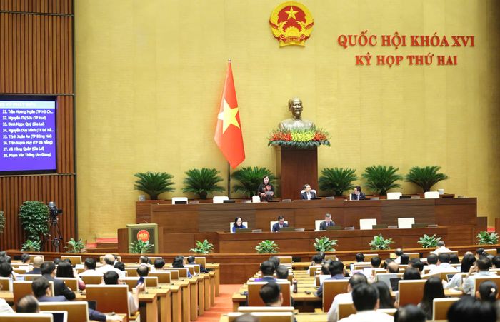 Phiên họp Quốc hội chiều 29-10. Ảnh QUANG PHÚC