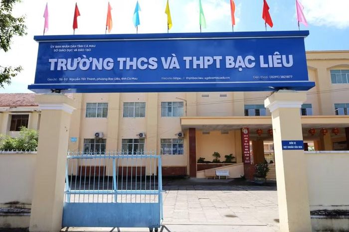 Diện mạo mới của Trường THCS - THPT Bạc Liêu sau sắp xếp.