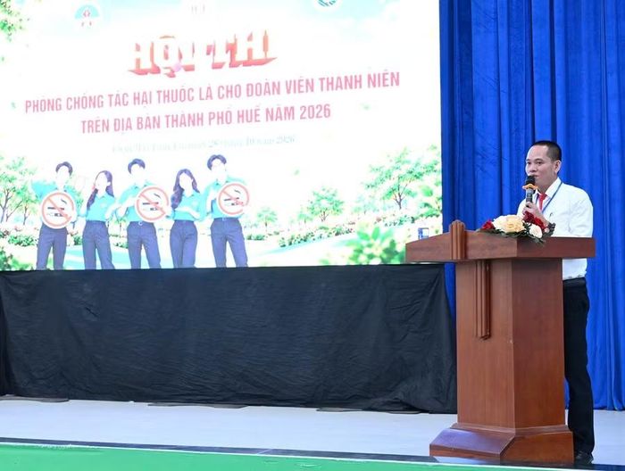 ThS BS CKII Thái Văn Tuấn, Giám đốc CDC TP Huế phát biểu khai mạc Hội thi.