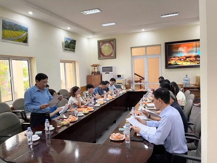Ông Trần Đức Long, Chủ tịch Hội Nhà báo tỉnh Ninh Bình, chủ trì Hội nghị triển khai nhiệm vụ công tác Hội năm 2026. Ảnh: NVCC.