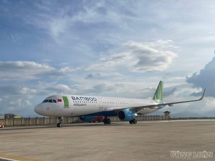 Gia Lai đón chuyến bay quốc tế từ Macau (Trung Quốc) do Hãng hàng không Bamboo Airways thực hiện tại Cảng hàng không Phù Cát