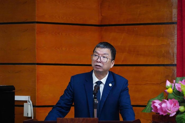 PGS.TS. Nguyễn Văn Quang, Phó Hiệu trưởng Trường Đại học Luật Hà Nội phát biểu khai mạc Hội thảo.