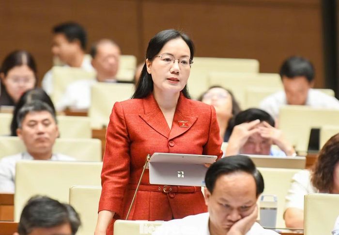 Đại biểu Đỗ Thị Việt Hà (đoàn Bắc Giang). Ảnh: Như Ý.