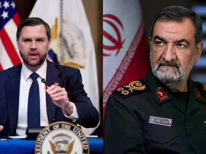Phó Tổng thống Mỹ JD Vance và Thư ký Hội đồng An ninh quốc gia Tối cao Iran, ông Mohsen Rezaei.