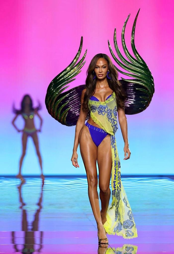 Candice Swanepoel (trái) và Joan Smalls cùng xuất hiện tại Victoria’s Secret Fashion Show ngày 18/10. Tuy nhiên, việc hai siêu mẫu không được ghi nhận chụp ảnh chung hay tương tác thân mật phía hậu trường làm dấy lên nghi vấn tình bạn lâu năm đã rạn nứt. Theo Us Weekly, một nguồn tin cho biết Joan chủ động giữ khoảng cách với người bạn cũ trong sự kiện.