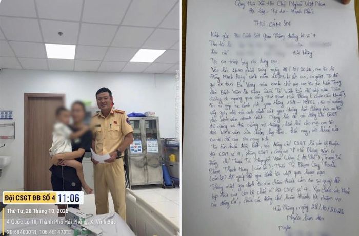 Lực lượng Công an Hải Phòng mở đường đưa bệnh nhân đi cấp cứu đã nhận được thư cảm ơn của người dân.
