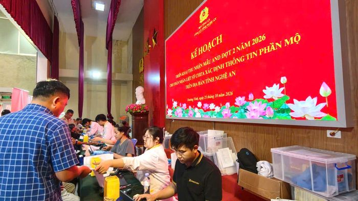 Công tác thu nhận mẫu ADN thân nhân liệt sĩ được triển khai từ ngày 24/10 và dự kiến kết thúc vào ngày 30/10/2026.