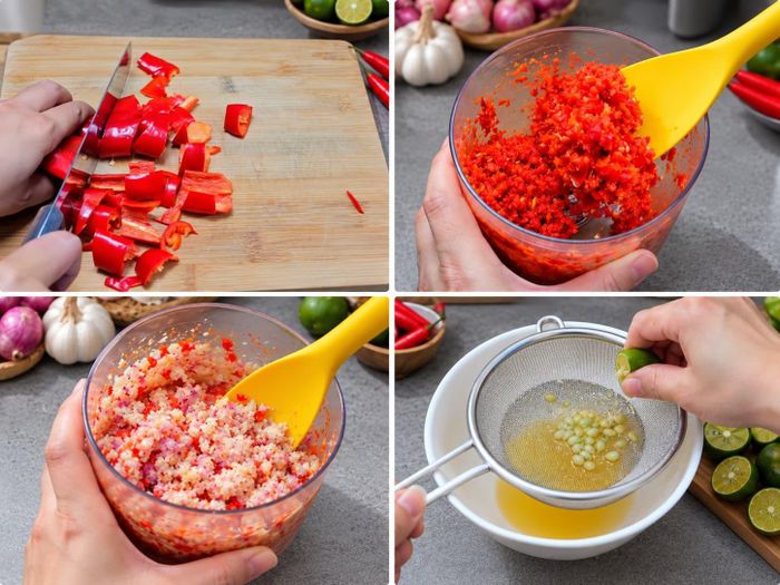 Các nguyên liệu cần sơ chế sẵn trước khi chế biến. Ảnh: AI