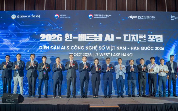 iễn đàn AI & Công nghệ số Việt Nam – Hàn Quốc 2026 diễn ra tại Hà Nội, nhằm thúc đẩy hợp tác song phương trong lĩnh vực trí tuệ nhân tạo (AI) và công nghệ số, đồng thời tăng cường kết nối giữa cơ quan quản lý, tổ chức nghiên cứu, trường đại học và cộng đồng doanh nghiệp hai nước.