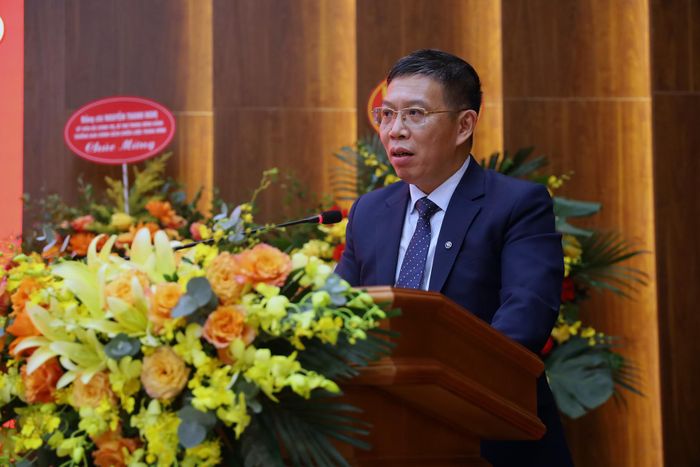 Tân Phó Chủ tịch  VAST Trần Đại Lâm phát biểu tại hội nghị. Ảnh: Nga Thúy