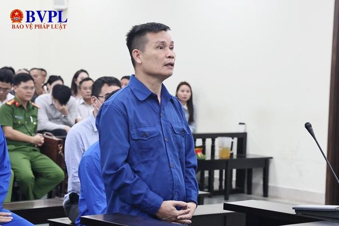  Bị cáo Nguyễn Gia Hải trước bục khai báo.