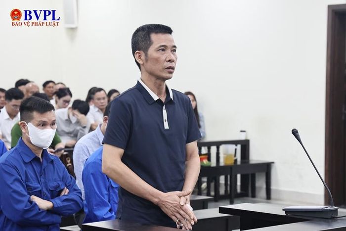  Bị cáo Nguyễn Công Bắc trước bục khai báo.