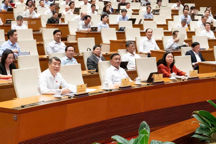 Thủ tướng Chính phủ Lê Minh Hưng và các ĐBQH tham dự phiên họp. Ảnh: Quochoi.vn