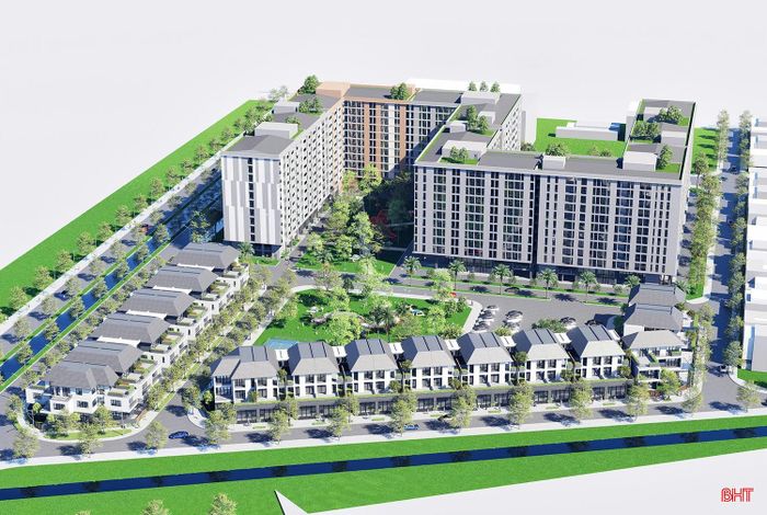 Các căn nhà ở thương mại liền kề có diện tích từ 131 - 350 m²/căn