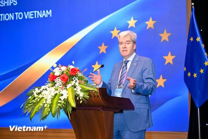 Ông Gonzalo Serrano, Phó Trưởng ban Các quan hệ đối tác thuộc Phái đoàn EU tại Việt Nam. (Ảnh: Minh Sơn/Vietnam+)