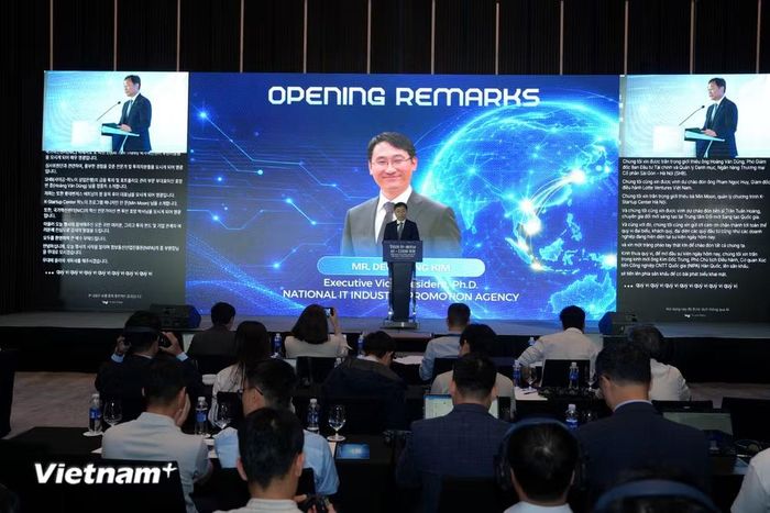 Sự kiện tạo cầu nối giữa các doanh nghiệp khởi nghiệp với hệ sinh thái đầu tư, hướng tới cụ thể hóa tinh thần hợp tác song phương trong lĩnh vực trí tuệ nhân tạo và công nghệ số. (Nguồn: Vietnam+)