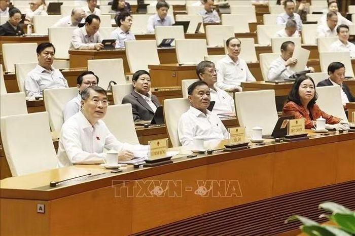 Thủ tướng Lê Minh Hưng và đại biểu dự phiên họp. Ảnh: Doãn Tấn/TTXVN