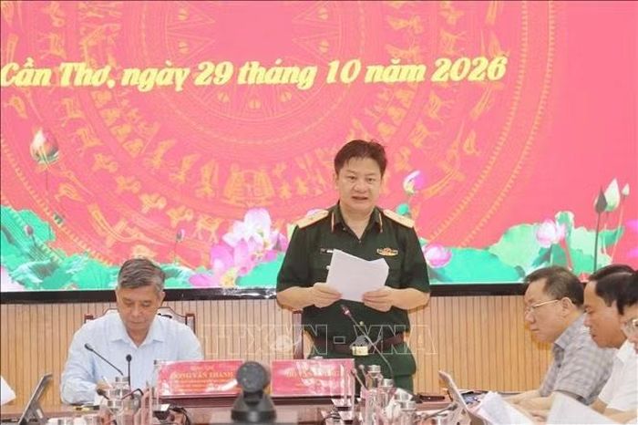Thiếu tướng Hồ Văn Hương, Phó Trưởng ban Ban Cơ yếu Chính phủ, phát biểu.