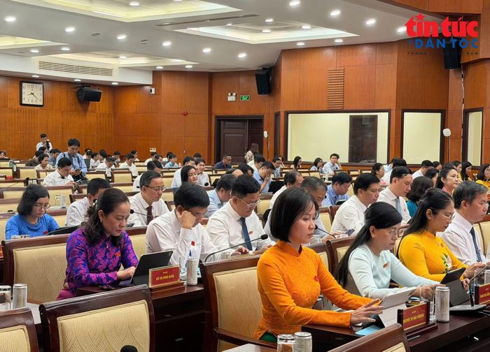 Các đại biểu tham dự kỳ họp thứ 6, HĐND TP Hồ Chí Minh khóa XI sáng 29/10.