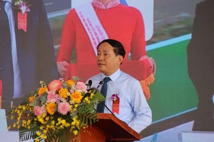 Chủ tịch UBND tỉnh Gia Lai Phạm Anh Tuấn phát biểu tại buổi lễ.