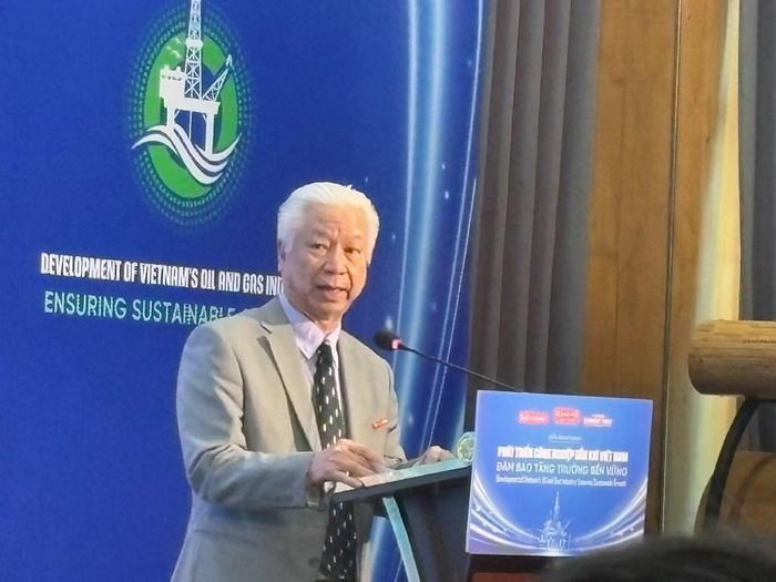 Ông Đào Quang Bính, Phó Chủ tịch, Tổng Thư ký Hội Khoa học Kinh tế Việt Nam, Phó Chủ tịch Hội đồng biên tập, Tổng Thư ký tòa soạn Tạp chí Kinh tế Việt Nam phát biểu. Ảnh: Anh Nguyễn/Bnews/vnanet.vn 