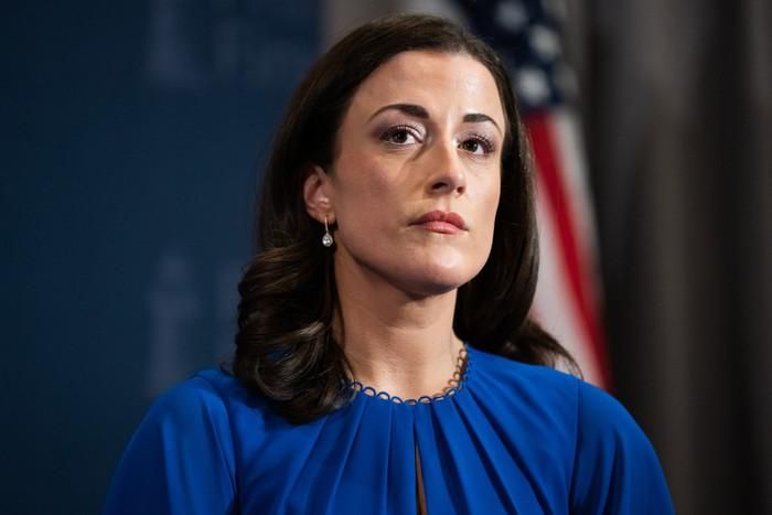 Cassidy Hutchinson từng là trợ lý Nhà Trắng trong nhiệm kỳ đầu tiên của Tổng thống Donald Trump. (Ảnh: Tom Williams / CQ-Roll Call qua Getty)
